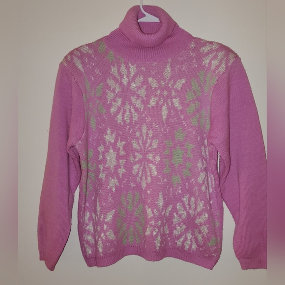 Vtg 80s lilac sweater